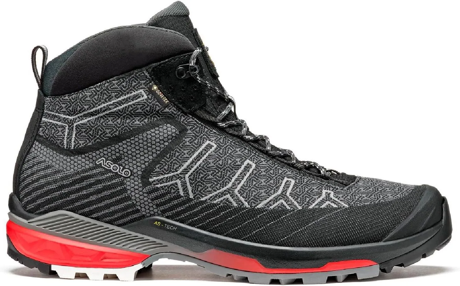 ASOLO Men's Falcon EVO Jacquard GV Outdoor Hiking Boots w/Nylon Textile Upper, Waterproof Breathable Lining, Rubber Outsole
