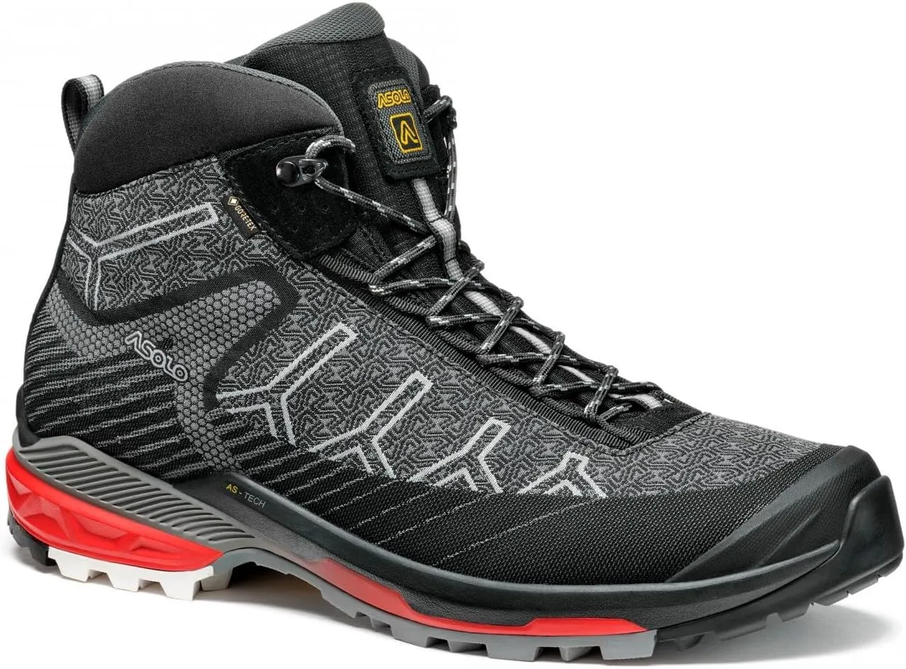 ASOLO Men's Falcon EVO Jacquard GV Outdoor Hiking Boots w/Nylon Textile Upper, Waterproof Breathable Lining, Rubber Outsole