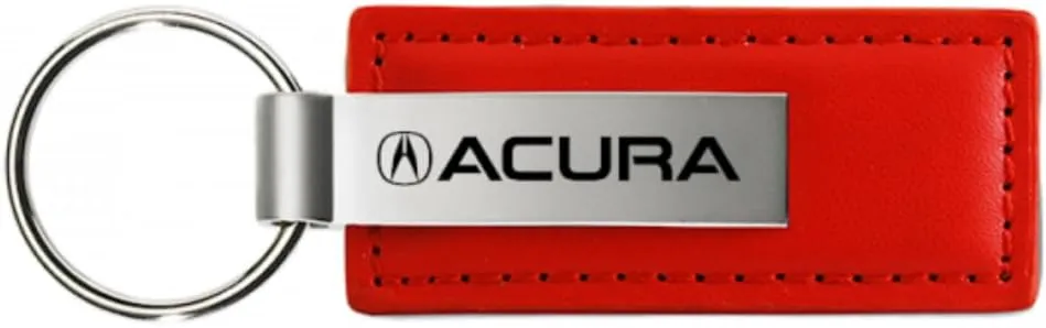 Au-TOMOTIVE GOLD, INC. Officially Licensed Leather Key Chain for Acura (Red)