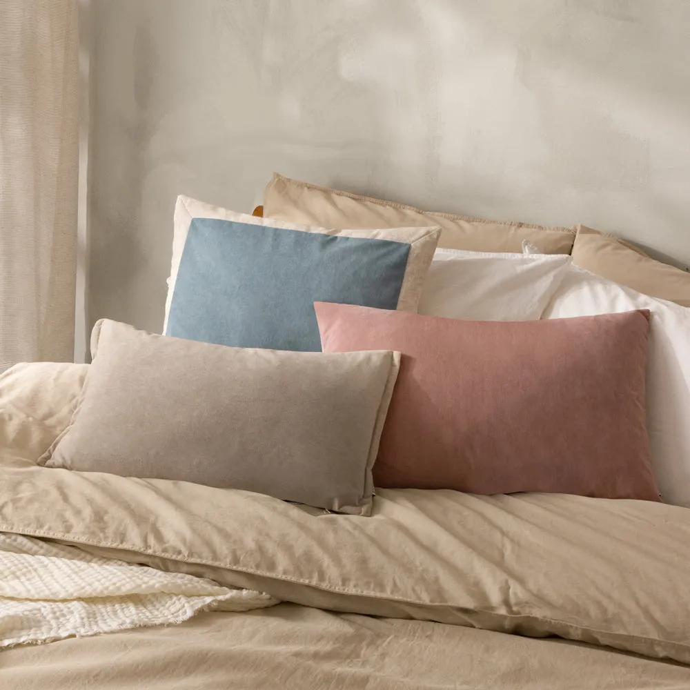 Auden Matte Velvet Cushion Dusty Blue