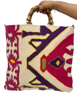Aztec canvas tote