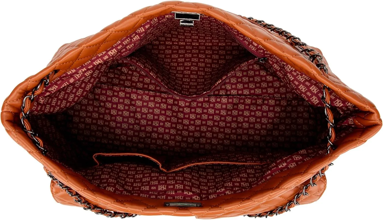 Badgley Mischka Diana Quilted Vegan Leather Tote Weekender Travel Bag