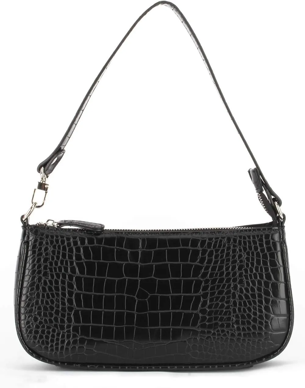 Bag Crocodile Effect Retro Faux Leather Classic Clutch Shoulder Purse Handbag for Women