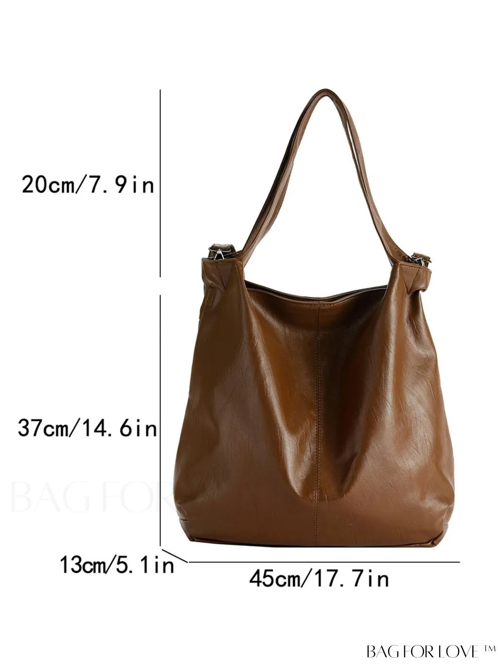 BagForLove - Chic & Spacious Faux Leather Shoulder Tote - Sleek & Stylish Design.
