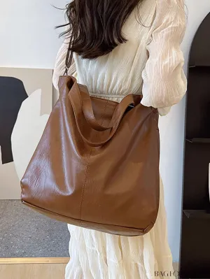 BagForLove - Chic & Spacious Faux Leather Shoulder Tote - Sleek & Stylish Design.