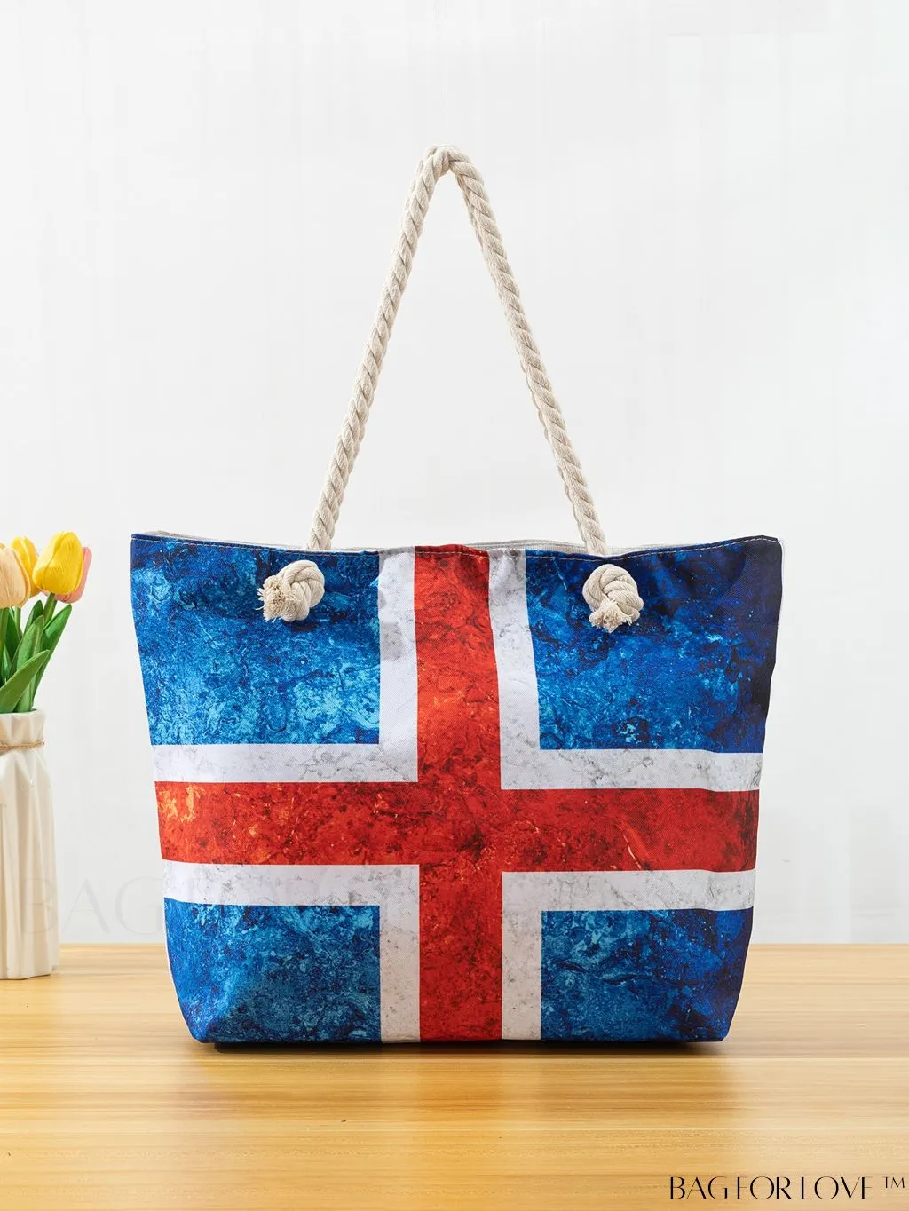 BagForLove - Flag Pattern Student Tote: Show Your National Pride!