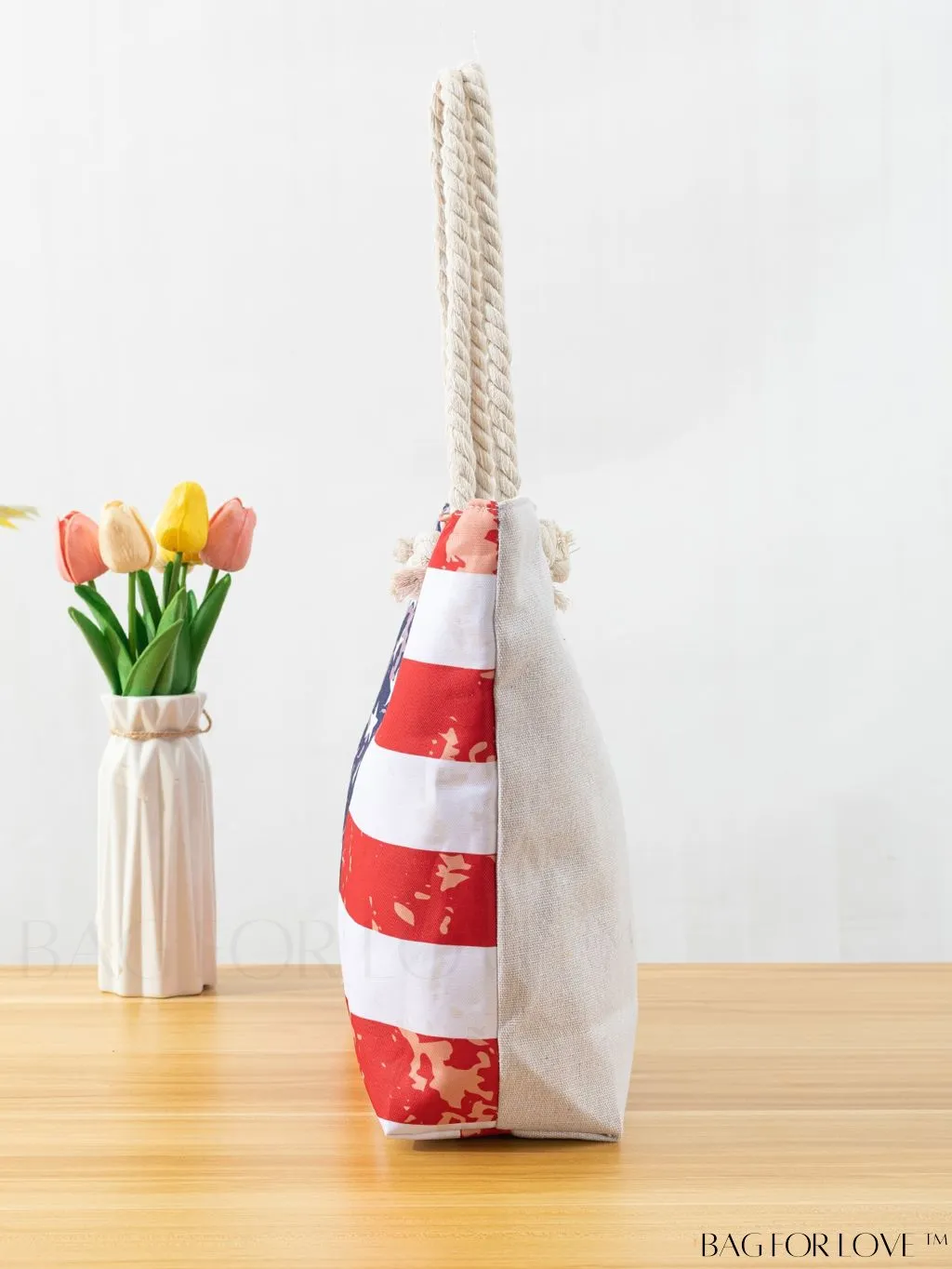 BagForLove - Flag Pattern Student Tote: Show Your National Pride!