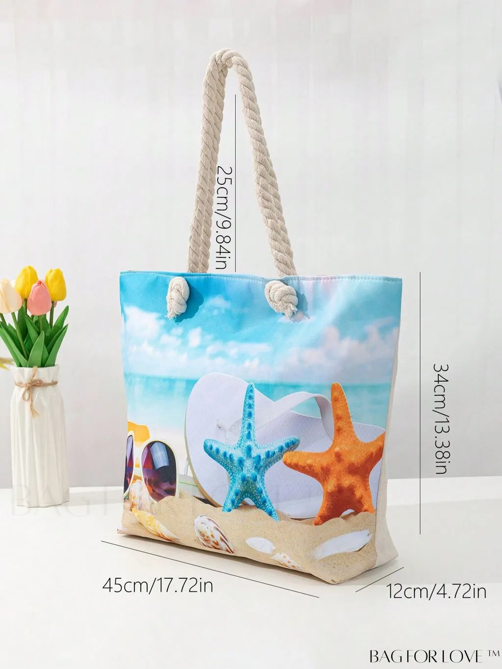 BagForLove - Flag Pattern Student Tote: Show Your National Pride!
