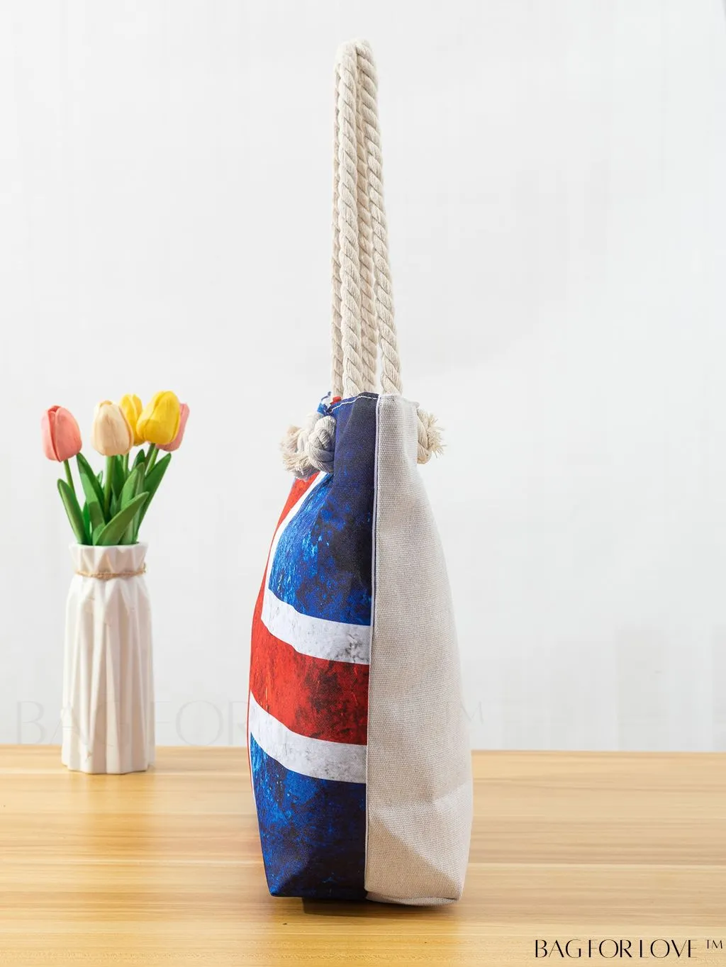 BagForLove - Flag Pattern Student Tote: Show Your National Pride!