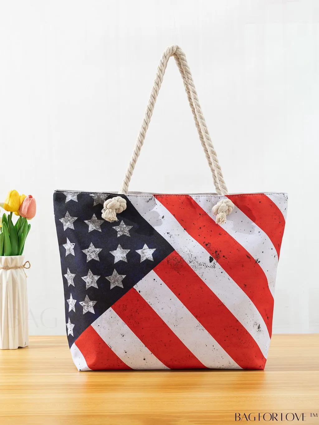 BagForLove - Flag Pattern Student Tote: Show Your National Pride!