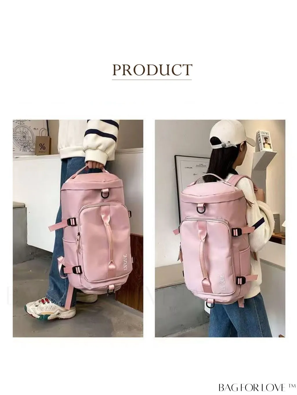 BagForLove - Large Capacity Sports Bag With Wet/Dry Separation, Ideal for Fitness, Travel, and Outdoor Activities