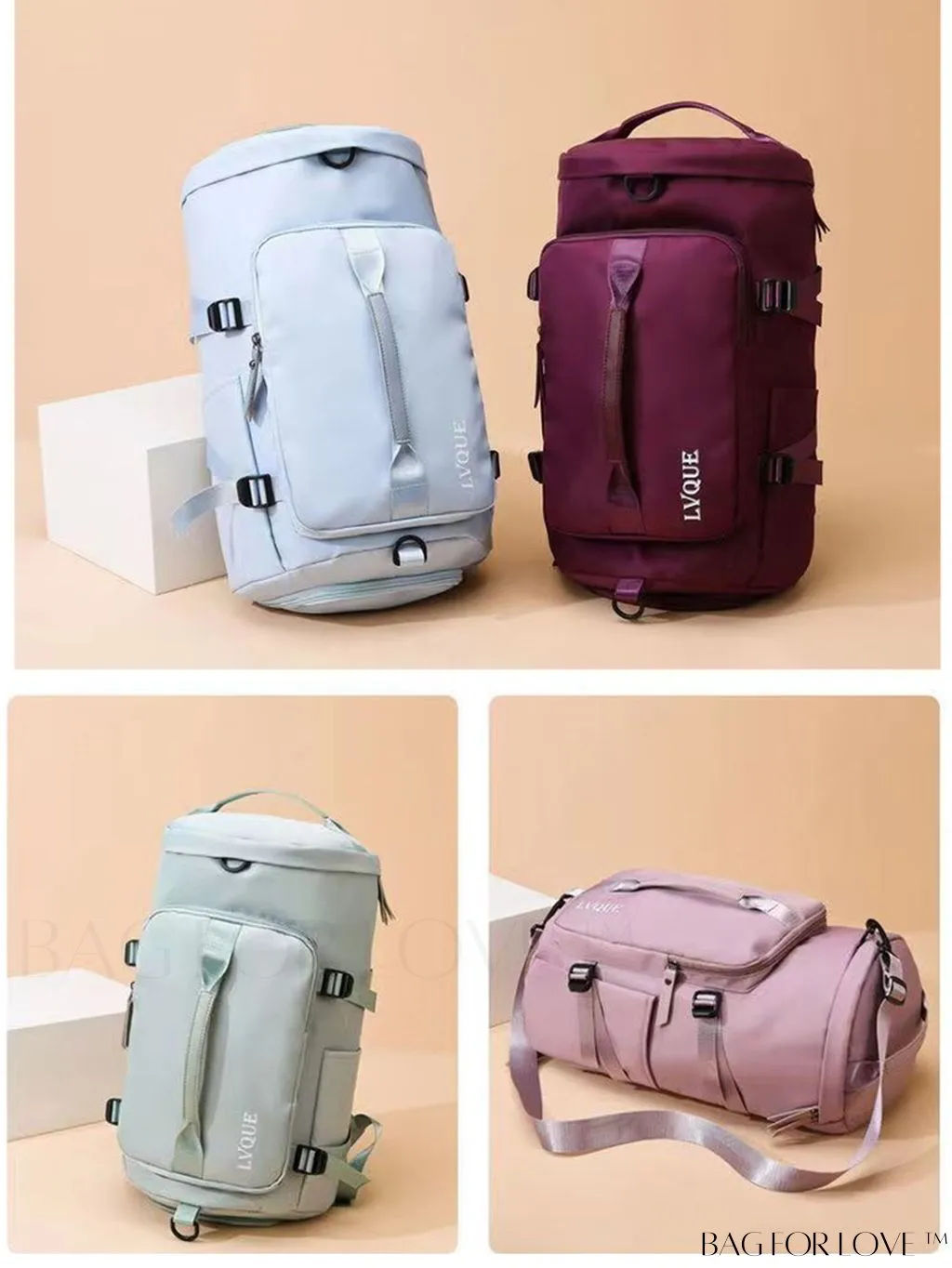 BagForLove - Large Capacity Sports Bag With Wet/Dry Separation, Ideal for Fitness, Travel, and Outdoor Activities