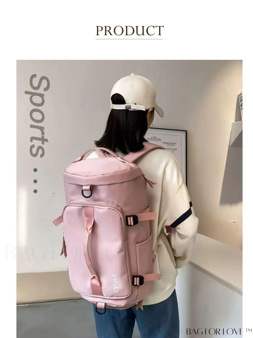 BagForLove - Large Capacity Sports Bag With Wet/Dry Separation, Ideal for Fitness, Travel, and Outdoor Activities