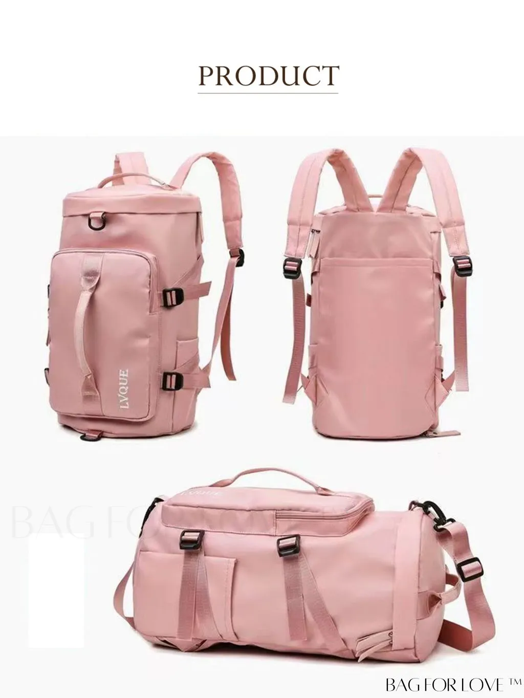 BagForLove - Large Capacity Sports Bag With Wet/Dry Separation, Ideal for Fitness, Travel, and Outdoor Activities