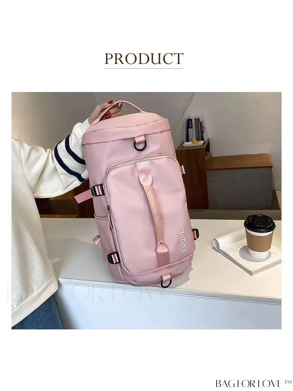 BagForLove - Large Capacity Sports Bag With Wet/Dry Separation, Ideal for Fitness, Travel, and Outdoor Activities