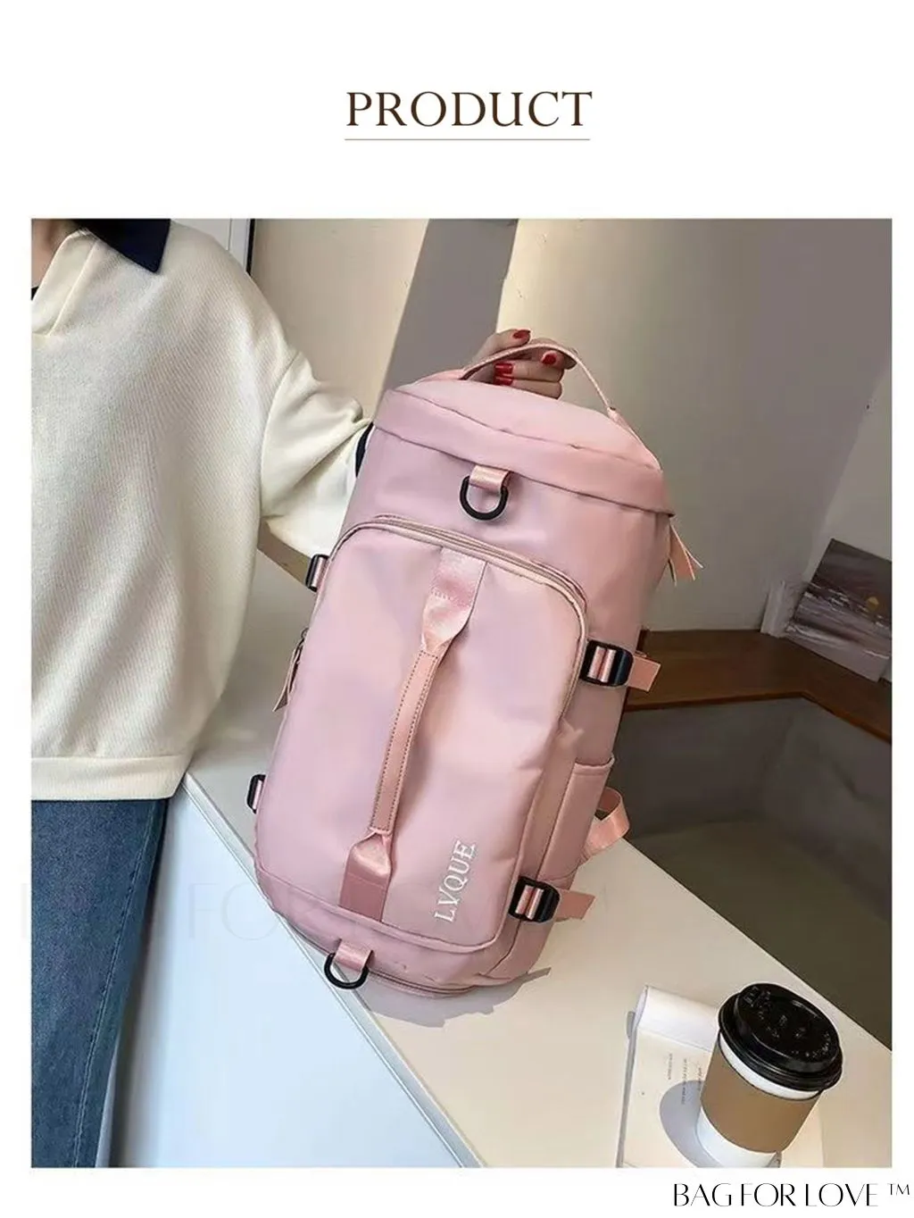 BagForLove - Large Capacity Sports Bag With Wet/Dry Separation, Ideal for Fitness, Travel, and Outdoor Activities
