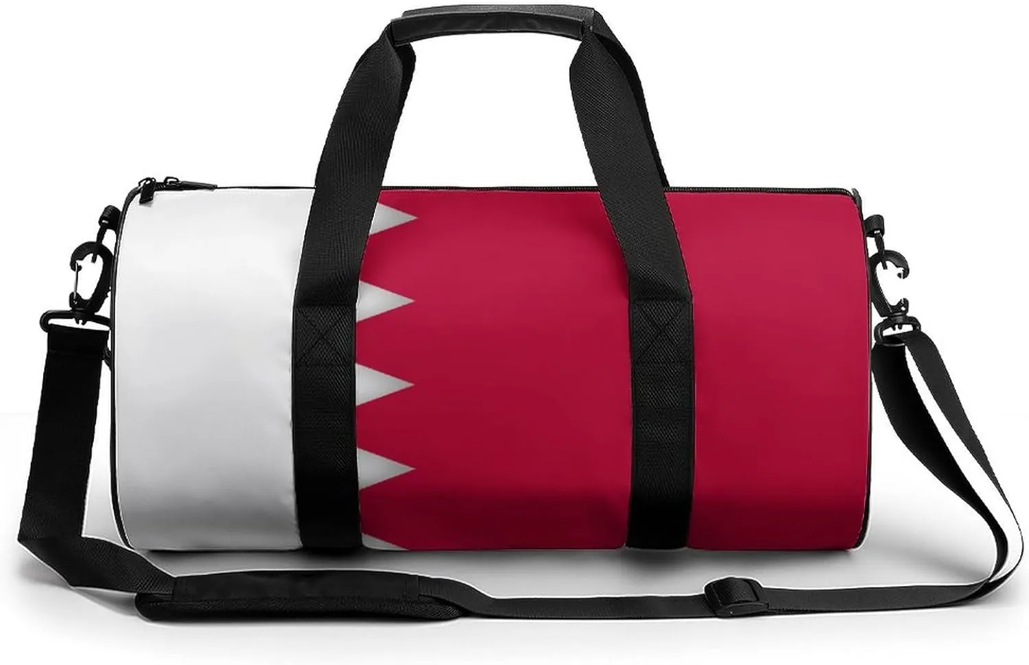 Bahrain Flag Gym Duffel Bag with Wet Pocket for Men Women Sports Overnight Tote