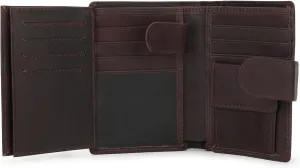 BAIGIO Genuine Leather Wallets for Men Trifold Wallet Card Holder Men Wallet RFID Blocking Coin Pocket