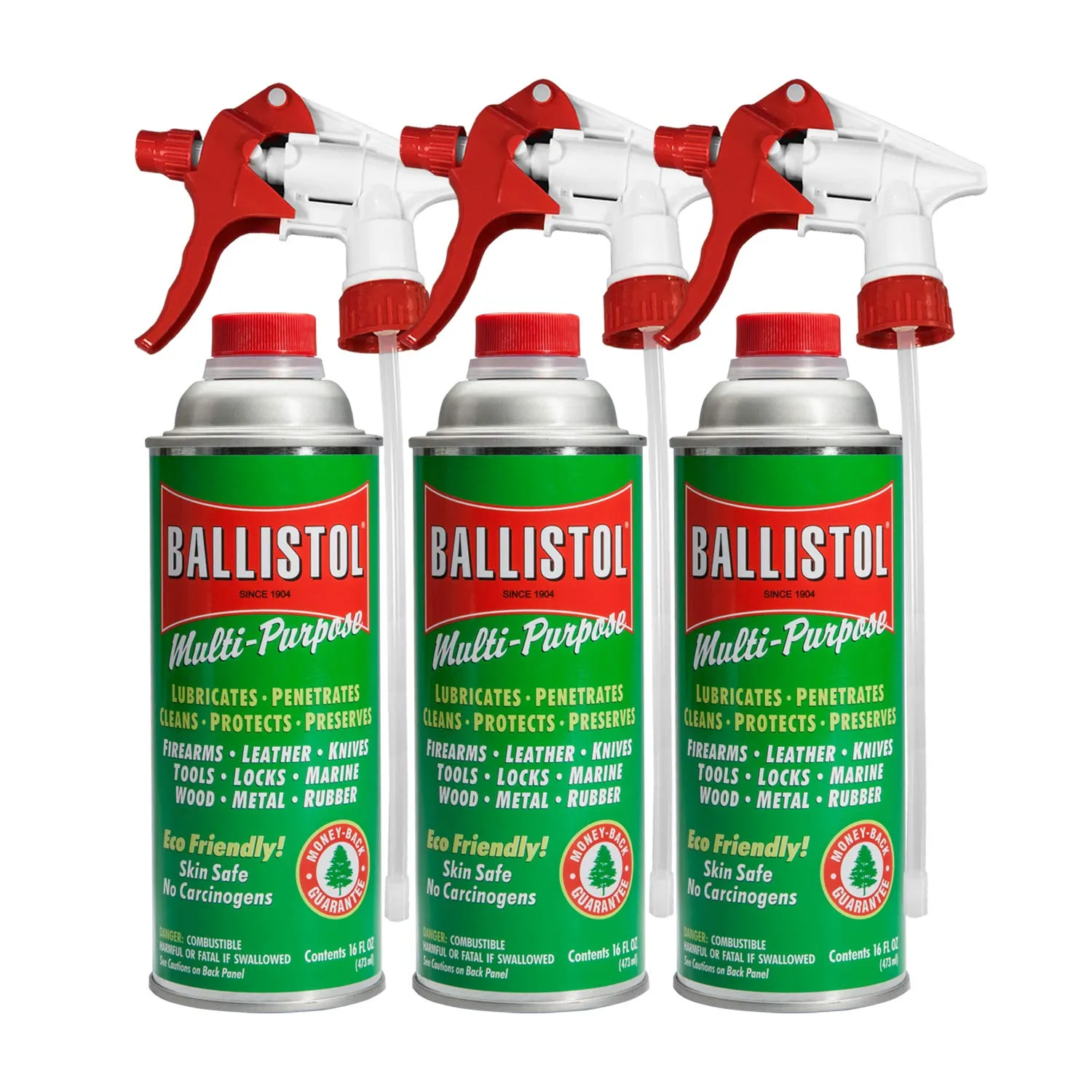 Ballistol Multi-Purpose Can Lubricant Cleaner Protectant 16 oz, 3 Pack with 3 Sprayers
