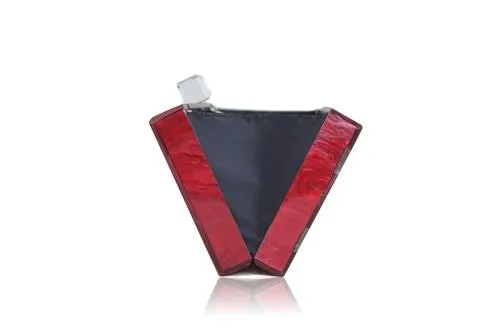 Baroque Burgundy Diamond Lucite Clutch