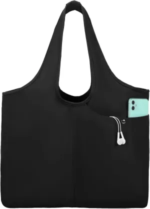Barsine Tote Bag for Women Men, Lightweight Nylon Shoulder Handbag, Waterproof Tote Purse for Travel Gym