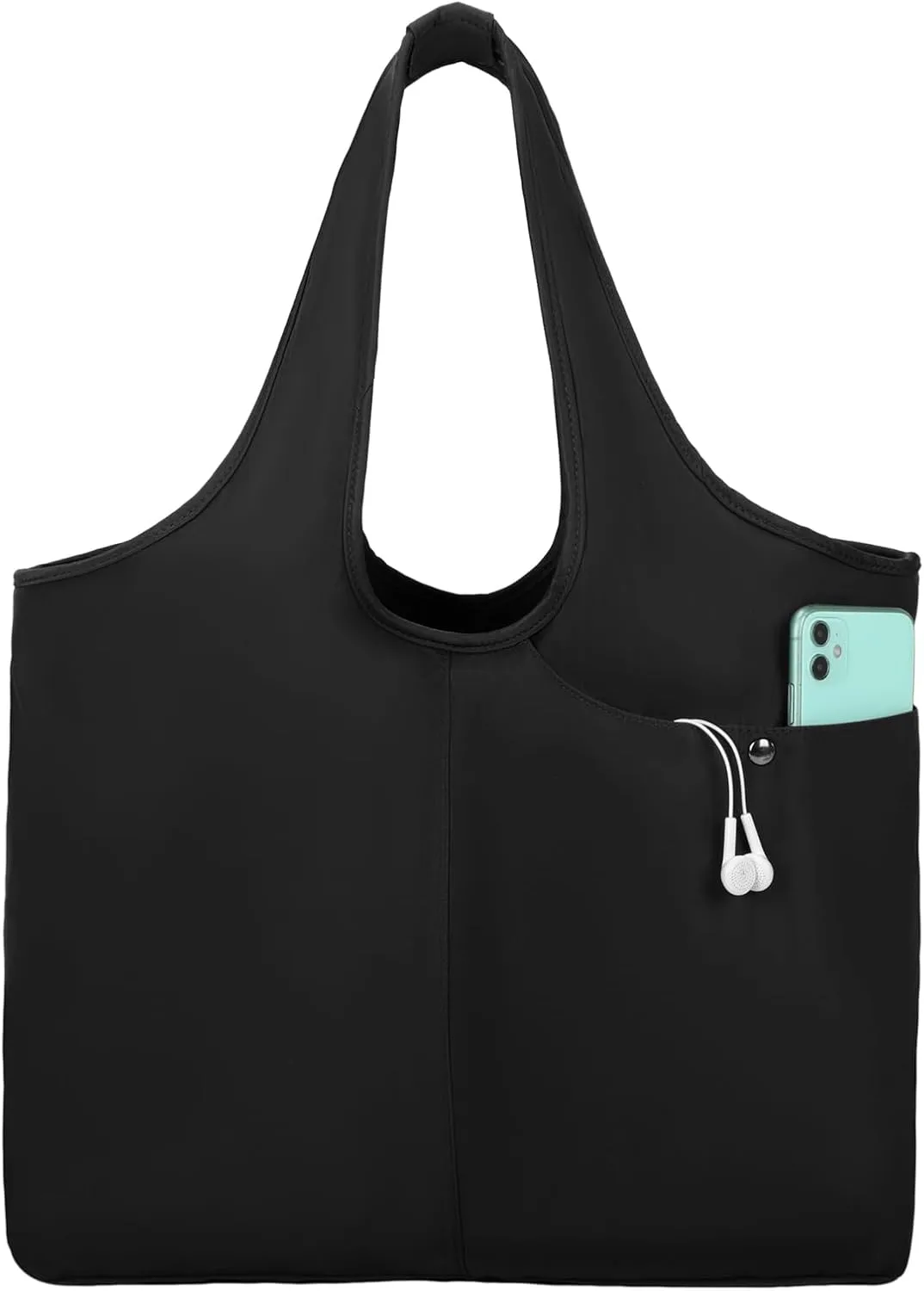 Barsine Tote Bag for Women Men, Lightweight Nylon Shoulder Handbag, Waterproof Tote Purse for Travel Gym