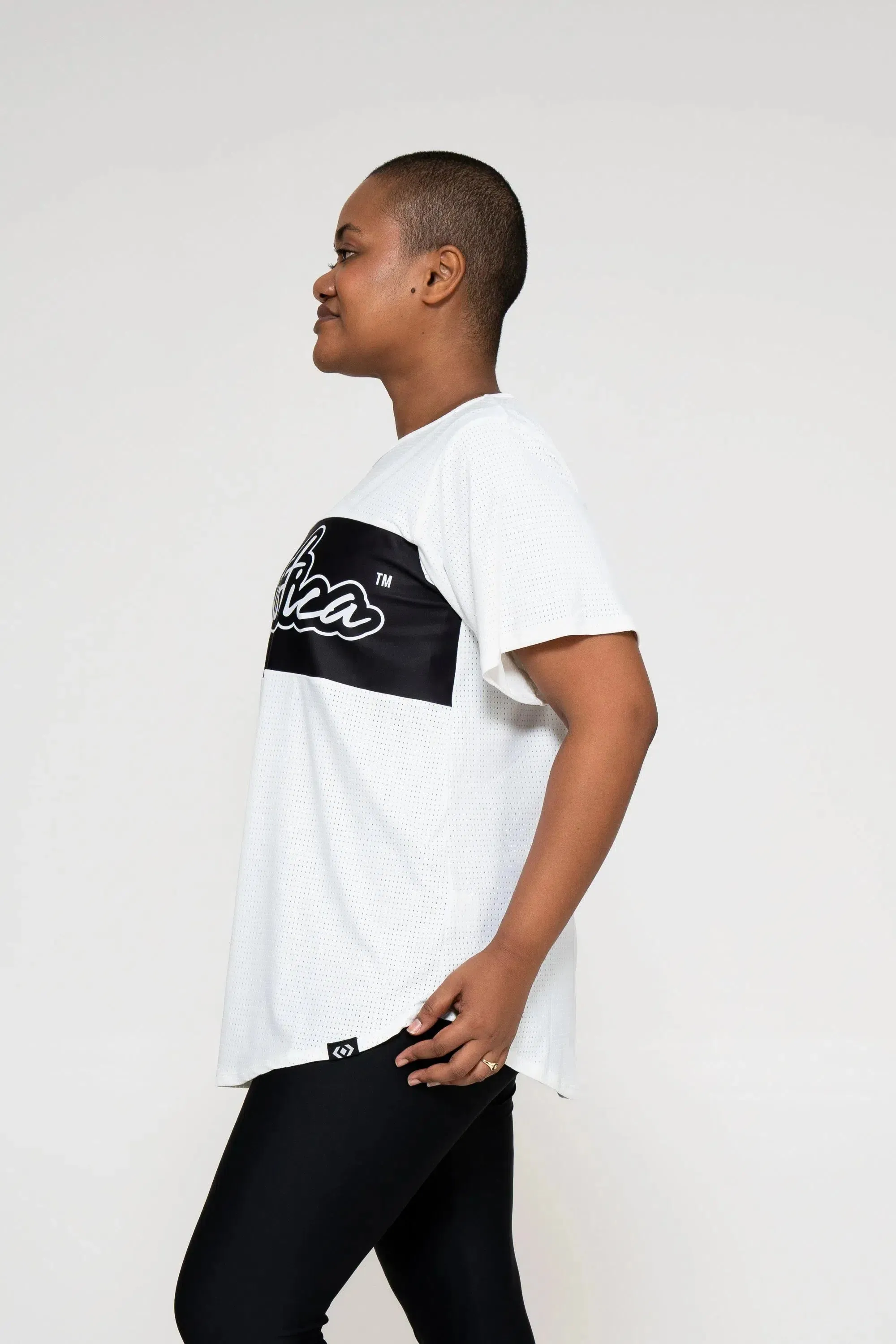 Bball Mesh Exotica Boyfriend Tee - White