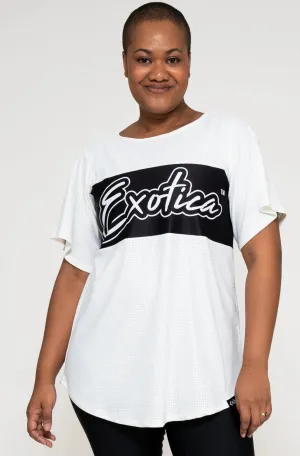 Bball Mesh Exotica Boyfriend Tee - White