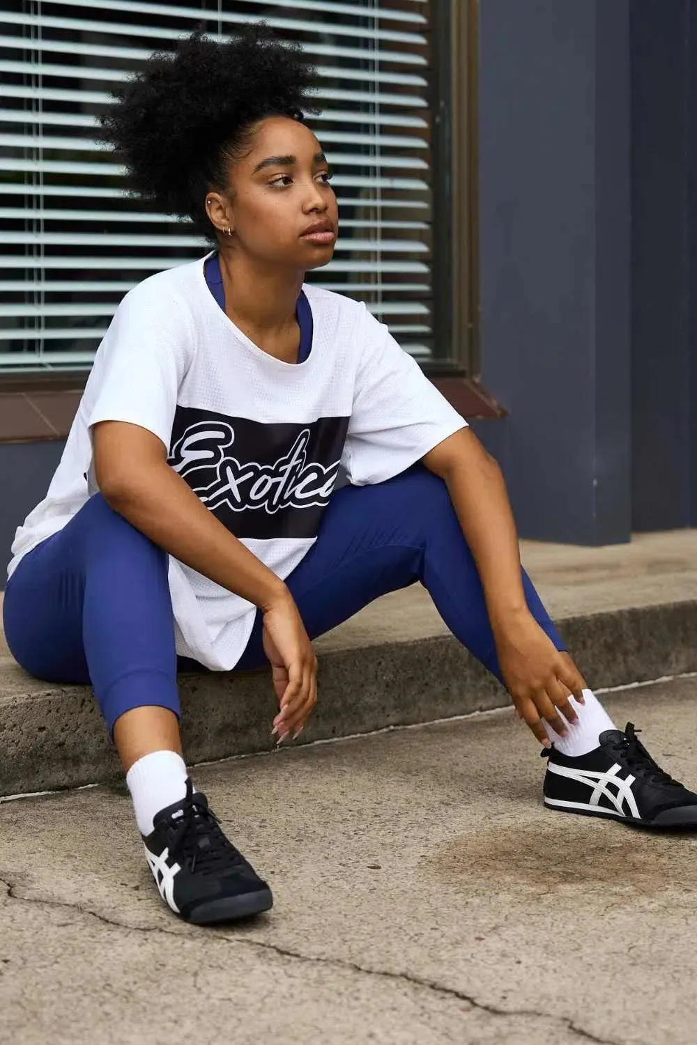 Bball Mesh Exotica Boyfriend Tee - White