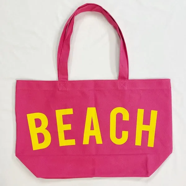 BEACH Canvas Tote