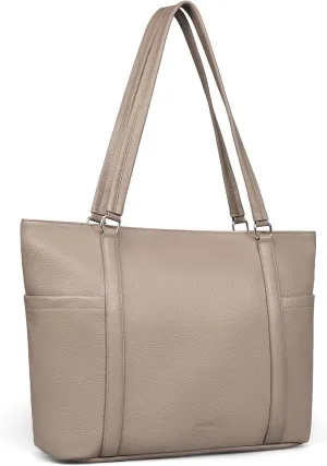 befen Genuine Leather Work Tote Bag for Women Laptop Shoulder Bags Womens Travel Purses Satchel Handbags with Compartments