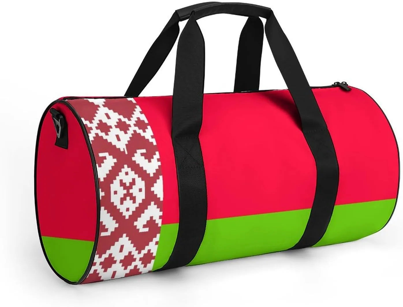Belarus Flag Waterproof Gym Bag with Dry Wet Separation for Men Women Sports Travel Weekender