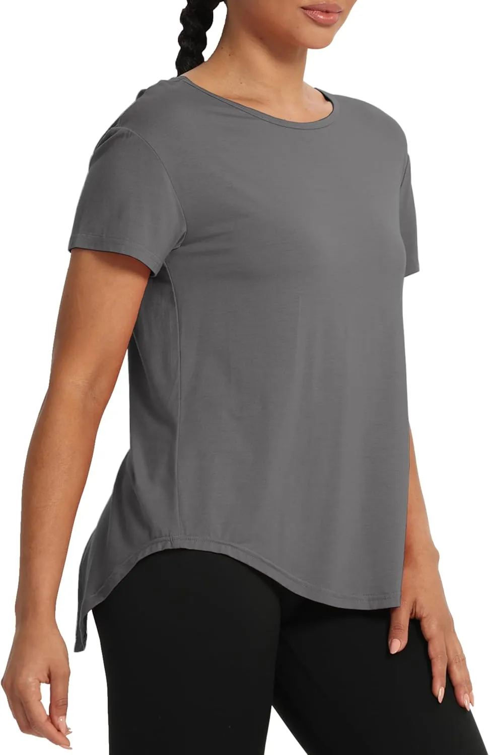 Bestisun Women Short Sleeve Workout Athletic Shirts Tie Back Sports Gym Tops Mesh Yoga Clothes