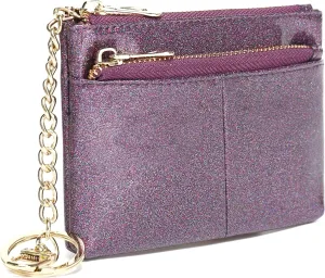 Beurlike Womens RFID Coin Purse Change Wallet Small Leather Card Holder Keychain