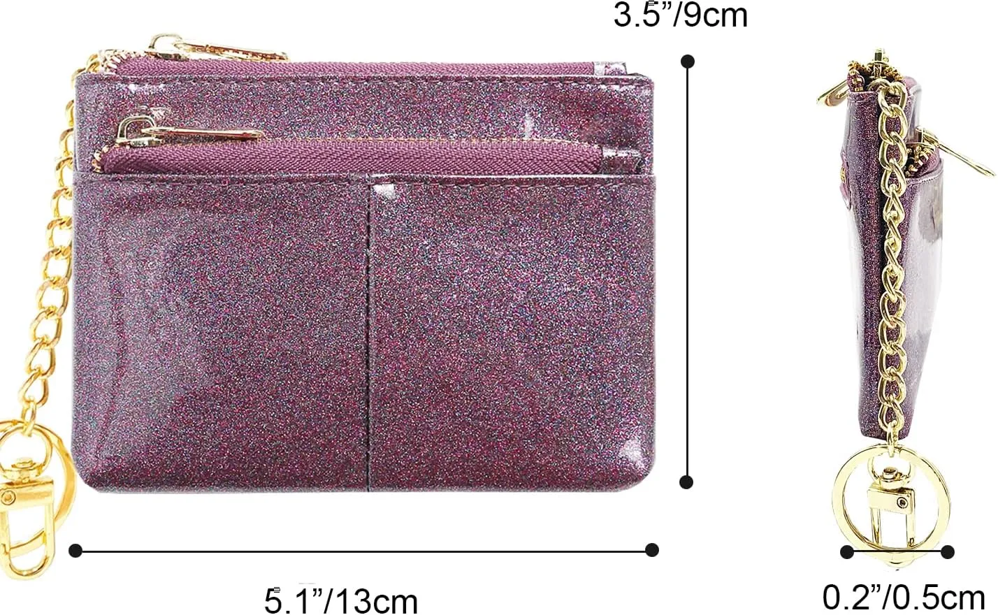 Beurlike Womens RFID Coin Purse Change Wallet Small Leather Card Holder Keychain