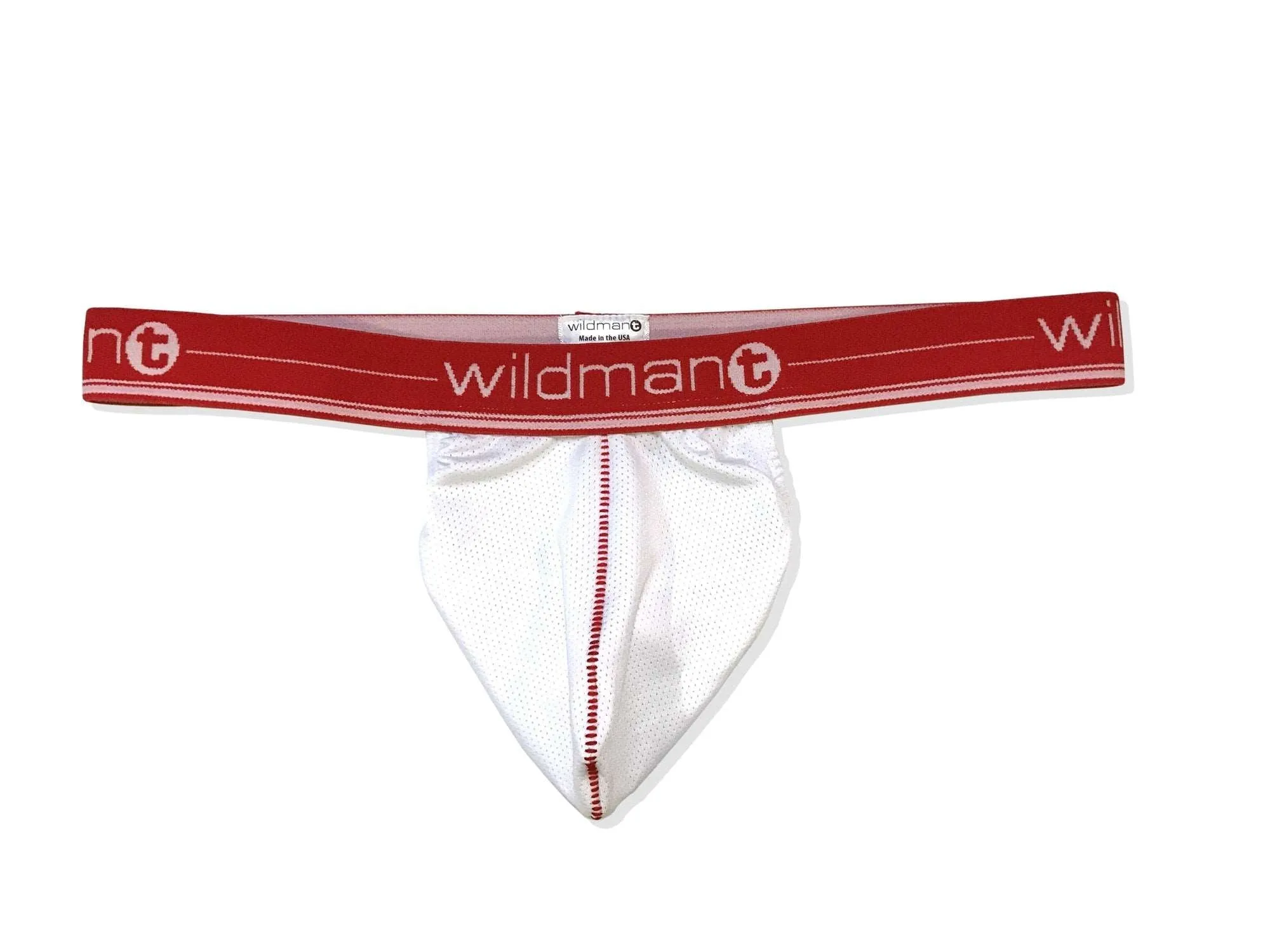 Big Boy Strapless Pouch White Mesh w/Red Band