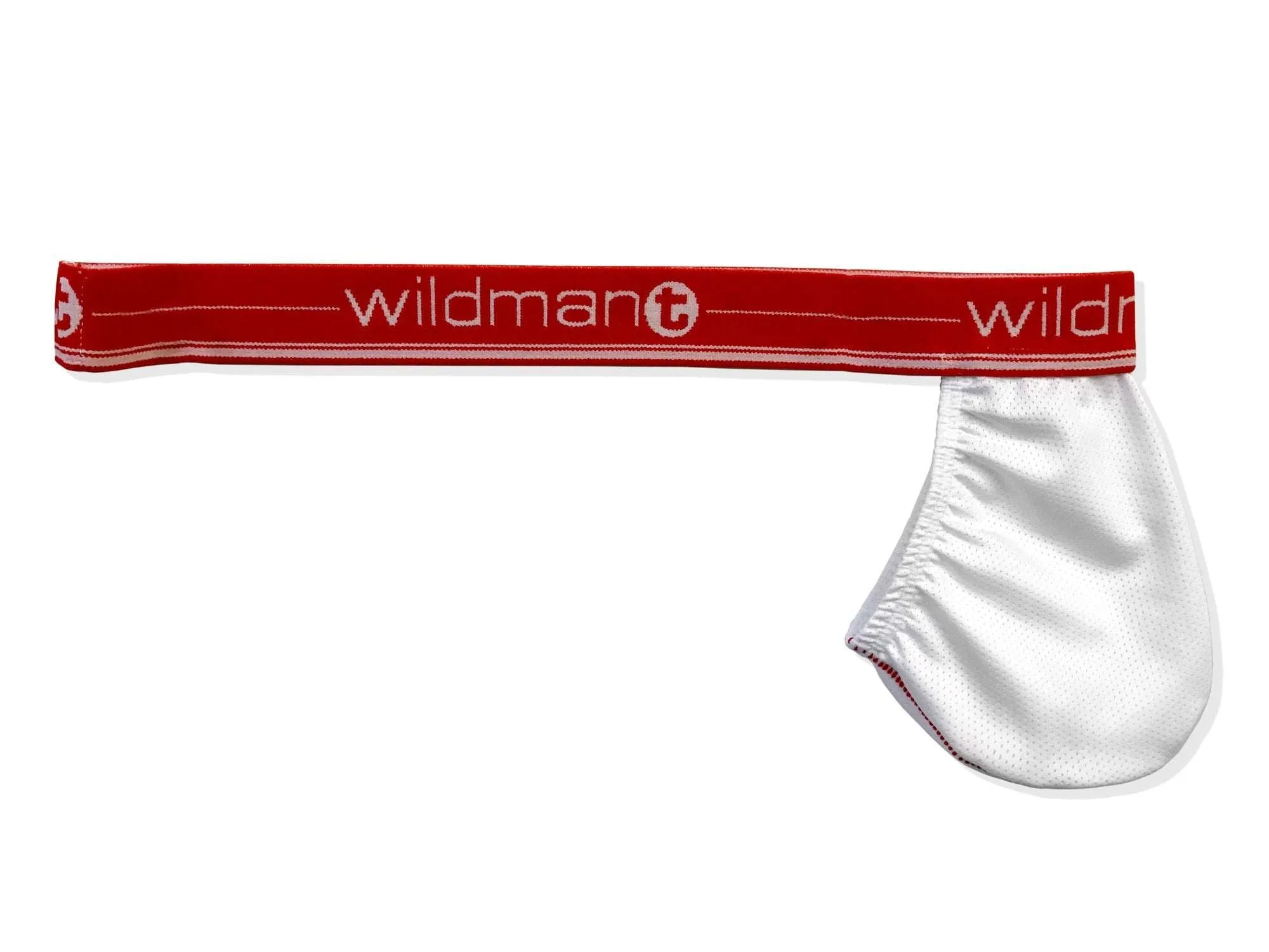 Big Boy Strapless Pouch White Mesh w/Red Band