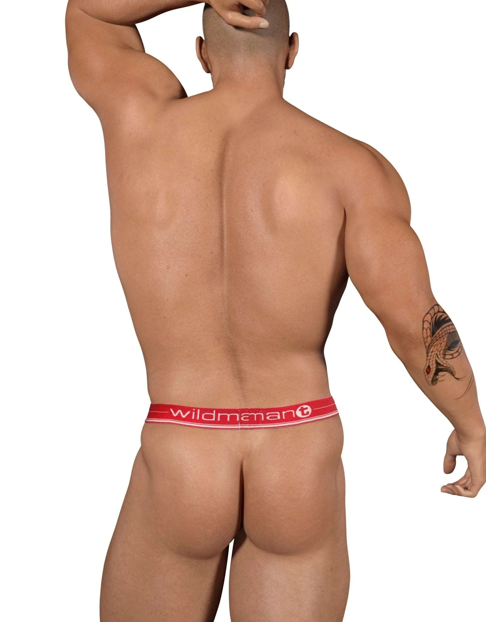 Big Boy Strapless Pouch White Mesh w/Red Band