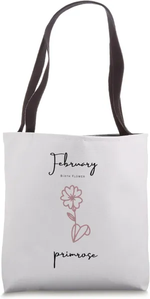 BIRTH FLOWER, FEBRUARY PRIMROSE, GIRL'S, WOMEN'S AND MEN'S Tote Bag