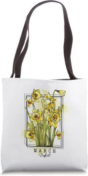 Birth Month Flower Born in March Daffodil Flowers Tote Bag