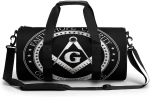 Black And White American Flag Fitness Bag Waterproof And Stain Resistant Suitable for Unisex