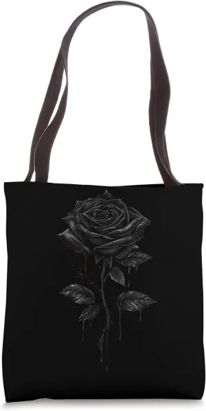 Black Rose Flower Botanist Garden Flower Black Rose Tote Bag
