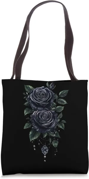 Black Rose Flower Botanist Garden Flower Black Rose Tote Bag