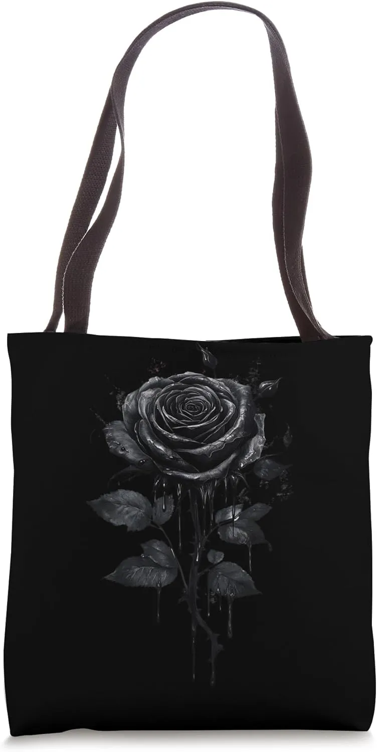 Black Rose Flower Botanist Garden Flower Rose Tote Bag
