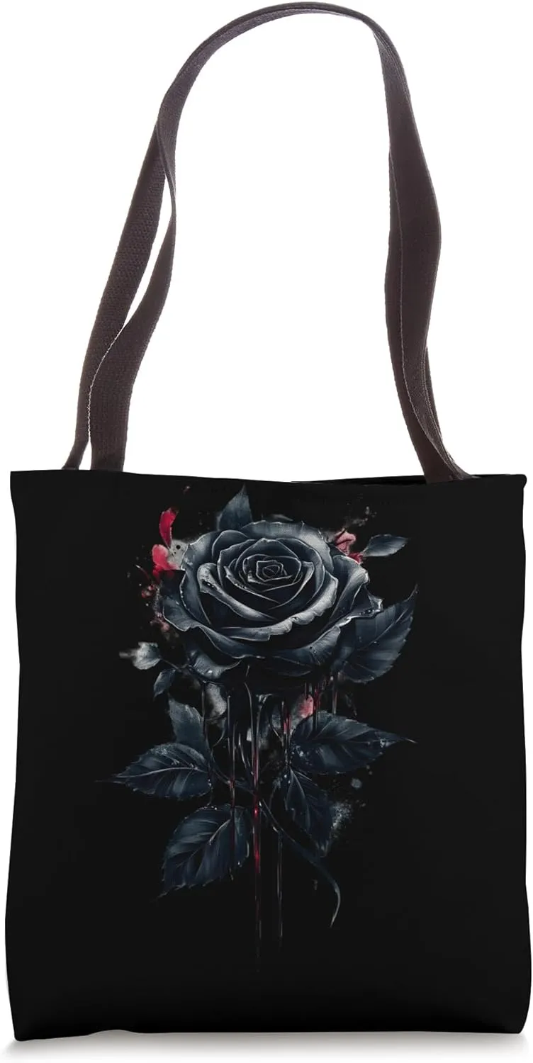 Black Rose Flower Botanist Garden Flower Rose Tote Bag