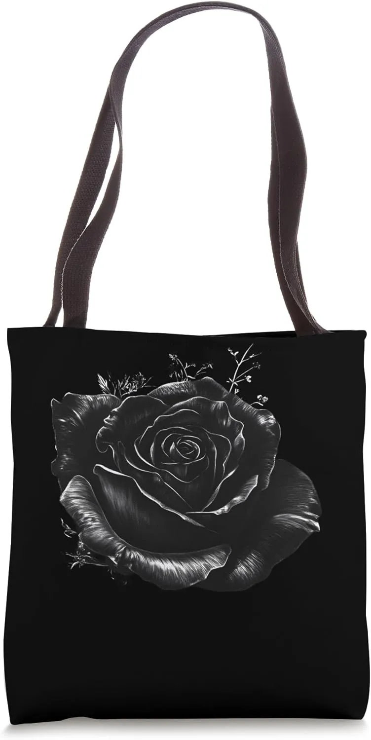 Black Rose Flower Botanist Garden Flower Rose Tote Bag
