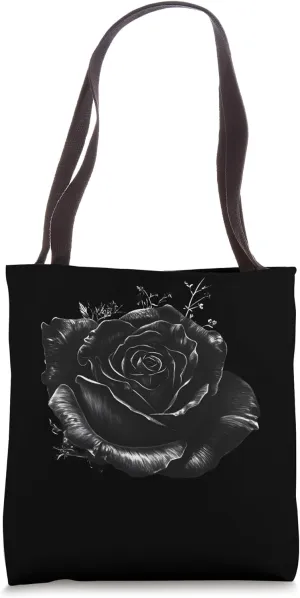 Black Rose Flower Botanist Garden Flower Rose Tote Bag