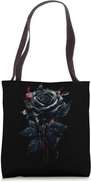 Black Rose Flower Botanist Garden Flower Rose Tote Bag