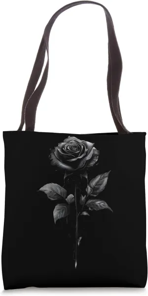 Black Rose Flower Botanist Garden Flower Rose Tote Bag