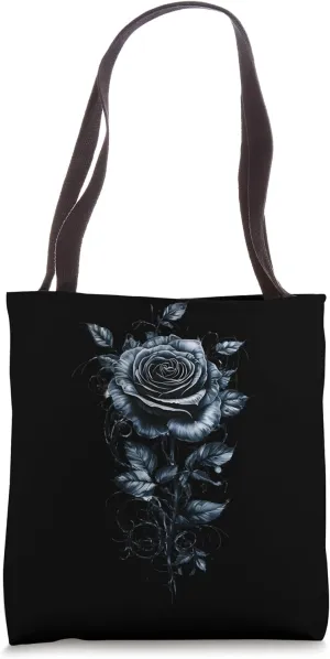 Black Rose Flower Botanist Garden Flower Rose Tote Bag